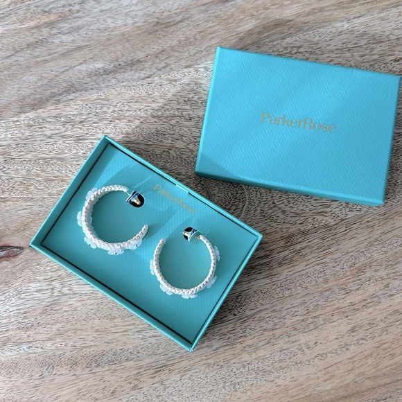 Boutique Boho Daisy Hoop Earrings - Picture 2 of 2